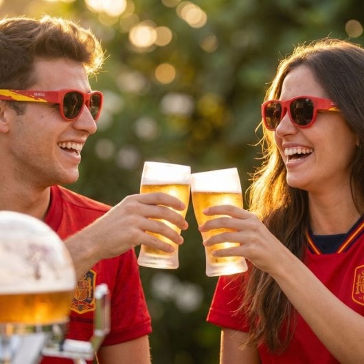 Pack Dispensador De Cerveza/bebidas Refrigerante Innovagoods Ball Y 2 Gafas De Sol Enrollables Sunfold Spain Red