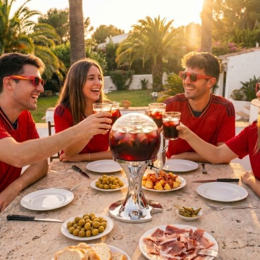Pack Dispensador De Cerveza/bebidas Refrigerante Innovagoods Ball Y 2 Gafas De Sol Enrollables Sunfold Spain Red