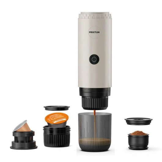 Cafetera Espresso Prixton Roma 80 W 19 bares Doble compatibilidad con cápsulas y molido