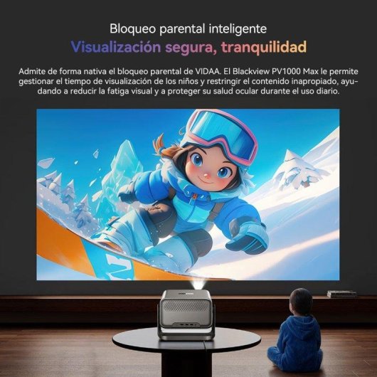 Beamer Blackview PV1000 Max 1080P 1000 Lumen 150" LED LCD Smart TV