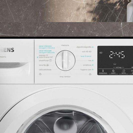 Lavasecadora Siemens 8kg E A WK14D490ES con motor iQdrive y autoDry
