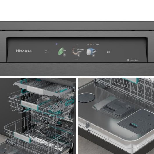 Lavavajillas Hisense HS693A90ADBX 16 Servicios A con WiFi y All Dry