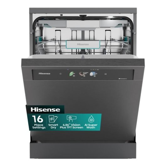 Lavavajillas Hisense HS693A90ADBX 16 Servicios A con WiFi y All Dry