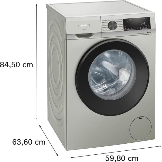 Lavadora Siemens iQ500 WG56G2ZAES Carga Frontal 10 Kg 1600 rpm A Acero con Motor iQdrive