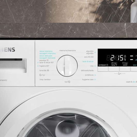 Lavasecadora Siemens 8kg A WK14D260ES con motor iQdrive y autoDry