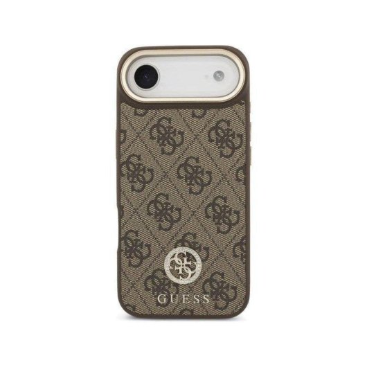 Funda para móvil Guess Schutzhülle Polipiel Braun Logo Strass Breiter Riemen für iPhone Air