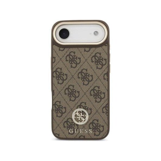 Funda para móvil Guess Schutzhülle Polipiel Braun Logo Strass Breiter Riemen für iPhone Air