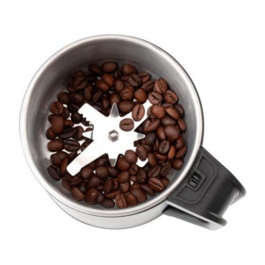 Molinillo de café Jata con visor transparente y acero inoxidable