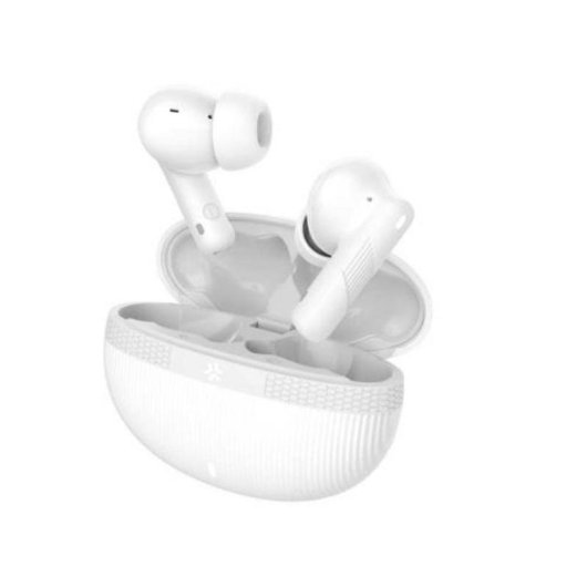 Auriculares Celly Bluetooth sem fios com Cancelamento de Ruído, Microfone e Assistente de Voz Branco