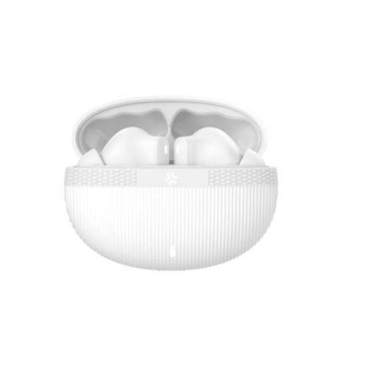 Auriculares Celly Bluetooth sem fios com Cancelamento de Ruído, Microfone e Assistente de Voz Branco