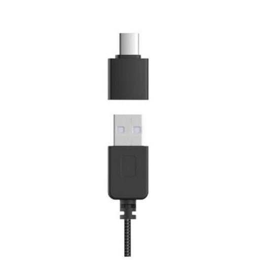 Auriculares Nilox con cable USB, cancelación de ruido, micrófono incorporado y control en línea, negros