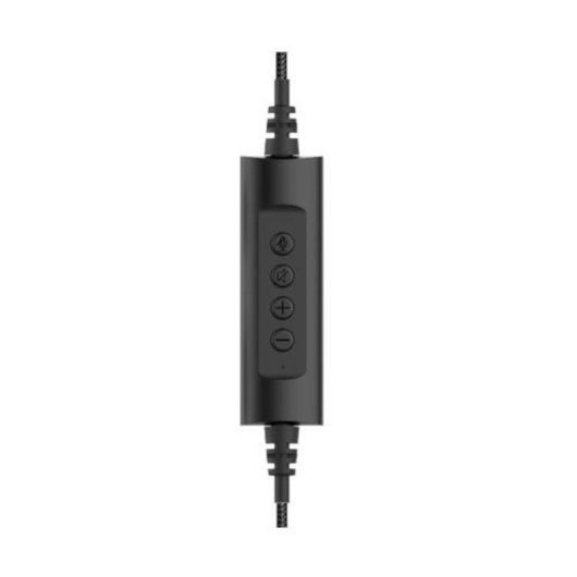 Auriculares Nilox con cable USB, cancelación de ruido, micrófono incorporado y control en línea, negros