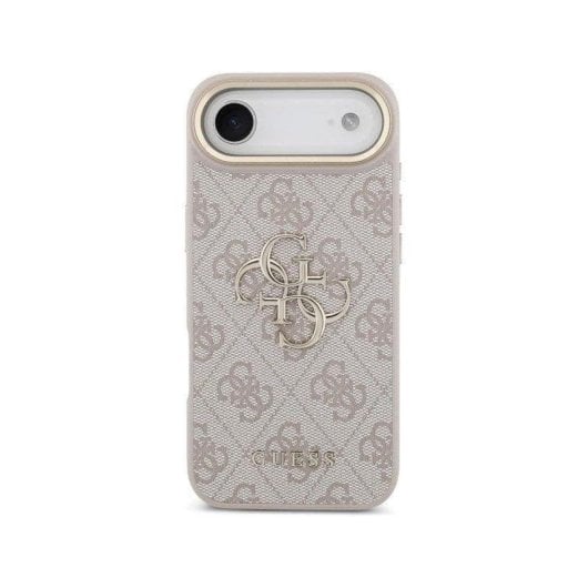 Funda para móvil Guess Air carcasa rígida rosa logo dorado para iPhone 4G