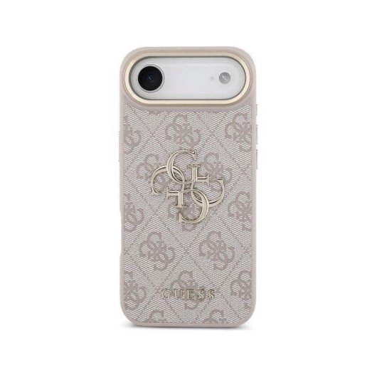 Funda para móvil Guess Air carcasa rígida rosa logo dorado para iPhone 4G