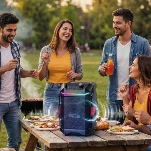 Altavoces NGS Portátil Bluetooth 5.4 40W RGB IPX6 TWS Karaoke
