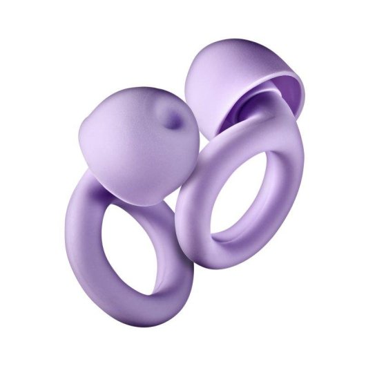 Tapones auditivos NGS NOON Purple reutilizables con atenuación 23 dB y estuche compacto
