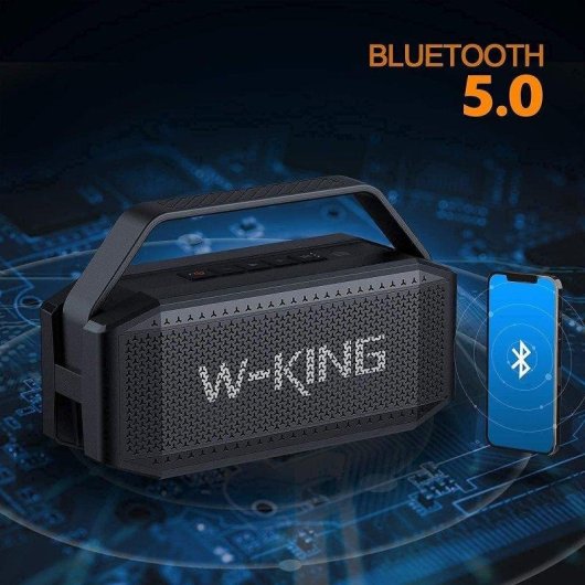 Altavoces W-King Bluetooth Portátil 60W RMS IPX6 con Graves Profundos y Llamadas Manos Libres
