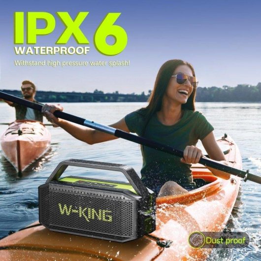 Altavoces W-King Portátil Bluetooth 60W Resistente Agua y Batería 40h