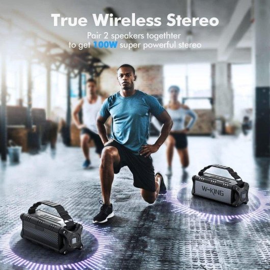 Altavoces W-King Bluetooth Portátiles 90W con batería y resistencia IPX6