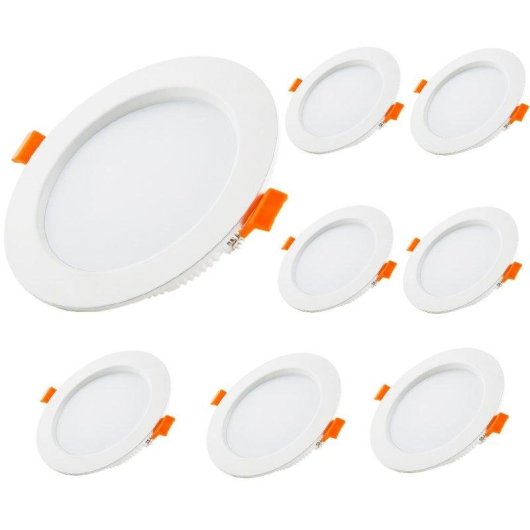 Lámpara Techo Led Autrucker 5w Empotrable 75-80mm Paquete 8 Unidades