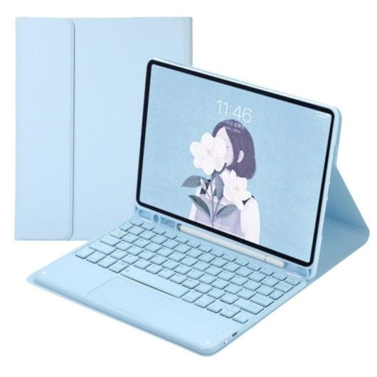 Capa com Teclado Bluetooth Royal Bailey Jt-x210 para Samsung Galaxy Tab A9+ 11" Azul