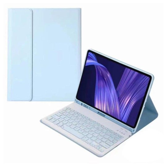 Capa com Teclado Bluetooth para Samsung Tab S8 Ultra 14.6" Azul