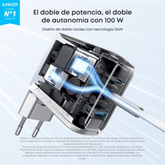 Caricatore Anker B121BG41 100 W USB-C schermo integrato