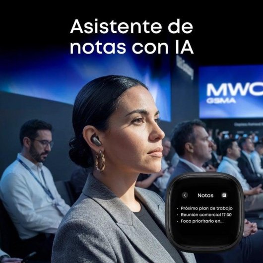 Auriculares Soundcore Liberty 5 Pro Max sem fios Bluetooth com Cancelamento de Ruído, AI, ecrã AMOLED, preto