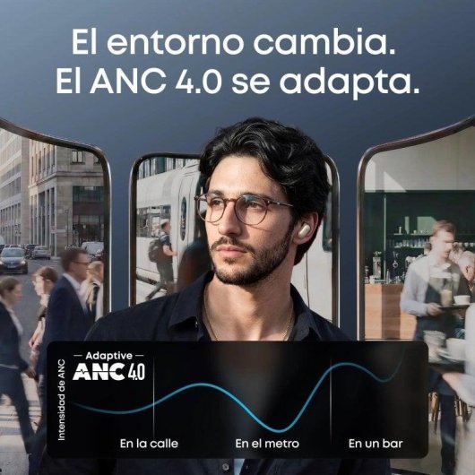 Auriculares Soundcore Liberty 5 Pro Max sem fios Bluetooth com Cancelamento de Ruído, AI, ecrã AMOLED, preto