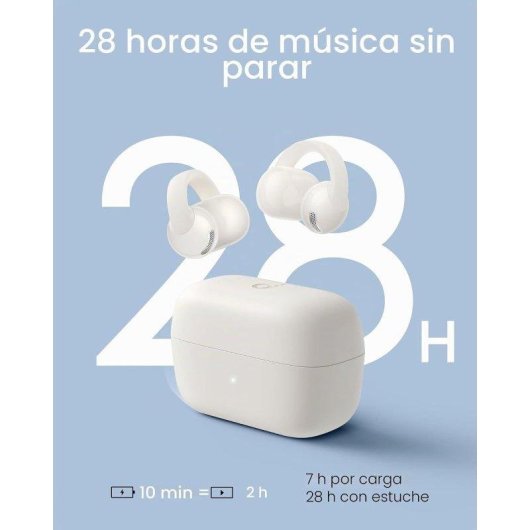 Auriculares Soundcore C50i Bluetooth TWS Ouverts avec Clip Blancs
