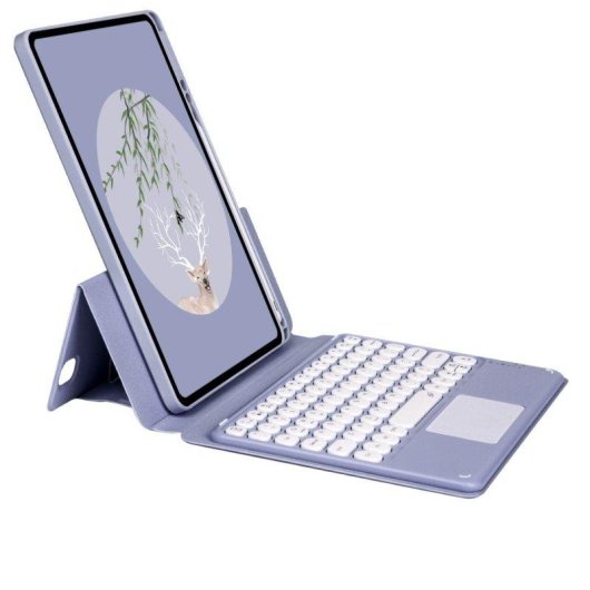 Funda com Teclado Bluetooth para iPad 9.7 Royal Bailey Sy006c-2 Roxa