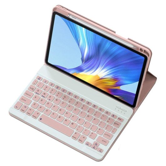 Funda para Huawei MatePad Pro 11 (2022) con teclado Bluetooth rosa, diseño ultrafino