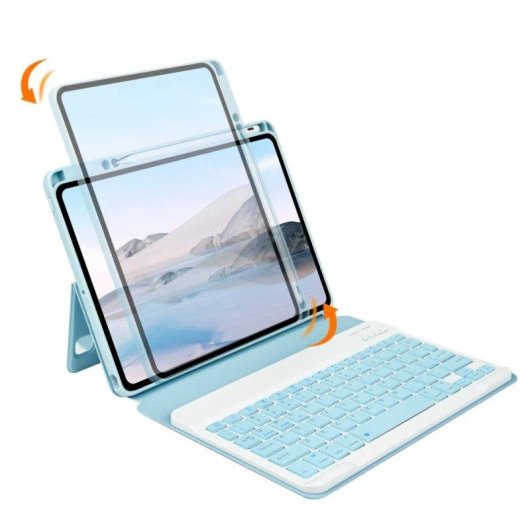 Funda con Teclado Bluetooth Royal Bailey Sx11-1 para iPad Air 11/10.9/Pro 11 Azul