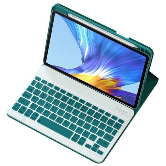 Funda con teclado Bluetooth para Huawei MatePad 11 (2021) Royal Bailey con manual Verde