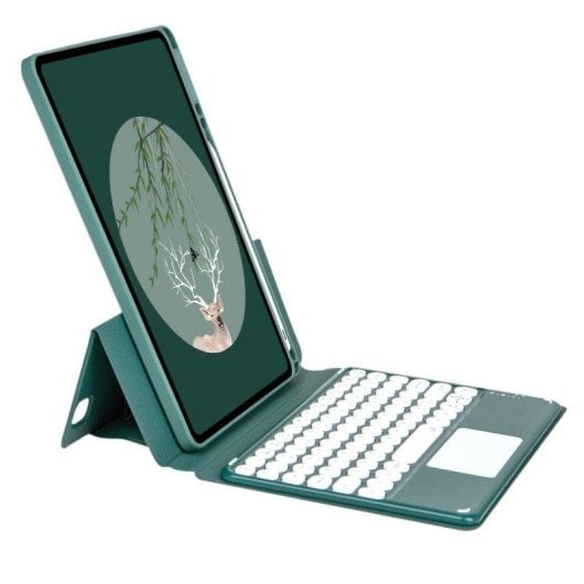 Capa com Teclado Bluetooth para iPad 9.7 Royal Bailey Sy006c-2 Verde