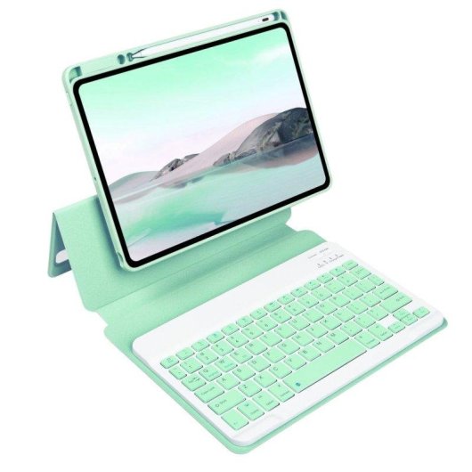 Capa com Teclado Bluetooth Royal Bailey Sx11-1 para iPad Air 11/Pro 11 Verde