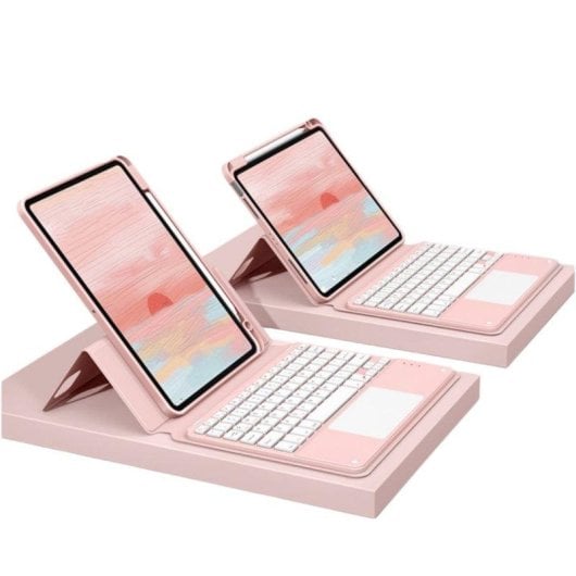 Funda con Teclado Bluetooth para iPad Pro 12.9" Royal Bailey Sx131c Rosa