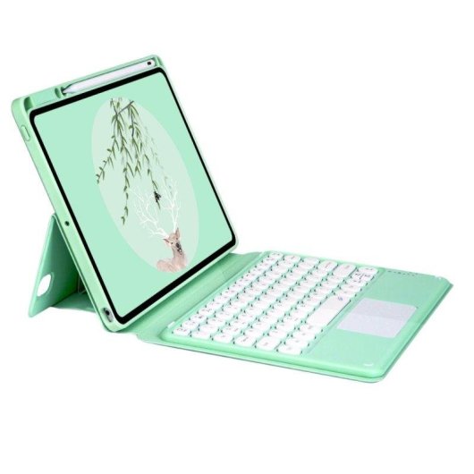 Capa com Teclado Bluetooth para iPad 9.7 Royal Bailey Sy006c-1 Verde