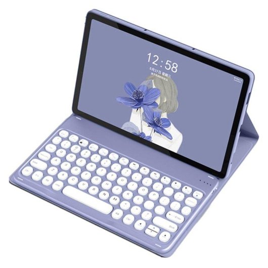Capa com Teclado Bluetooth Royal Bailey Ry812r para Honor Pad8 12" Roxo