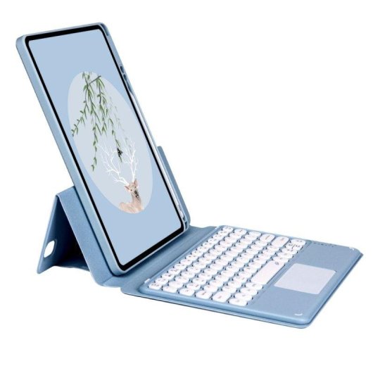 Capa com Teclado Bluetooth Royal Bailey Sy006c-1 para iPad 9.7 Azul