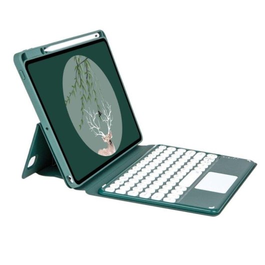 Capa com Teclado Bluetooth para iPad Pro 12.9 (gen3-4-5-6) Royal Bailey Sy131c-1 Verde