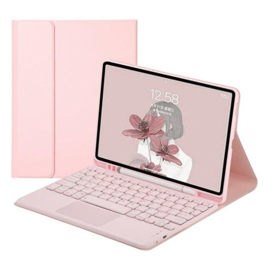 Cover ultra sottile con Tastiera Bluetooth Royal Bailey Jt-x510 per Samsung Tab S9 Fe 10.9" lunga durata