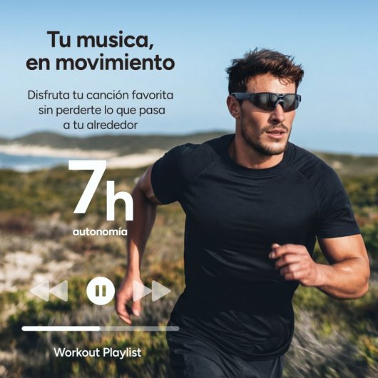 Ksix Vector Con Cámara Full Hd Gafas Inteligentes, Ai, Audio Open-ear, 2 Lentes Uv400, Ip65 Y App Heycyan