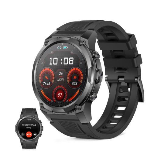 Ksix Explorer 2 Con Gps Doble Banda Smartwatch, Navegación Abc, 5atm, Amoled, Deportes Avanzados, 15 Días Batería, Negro