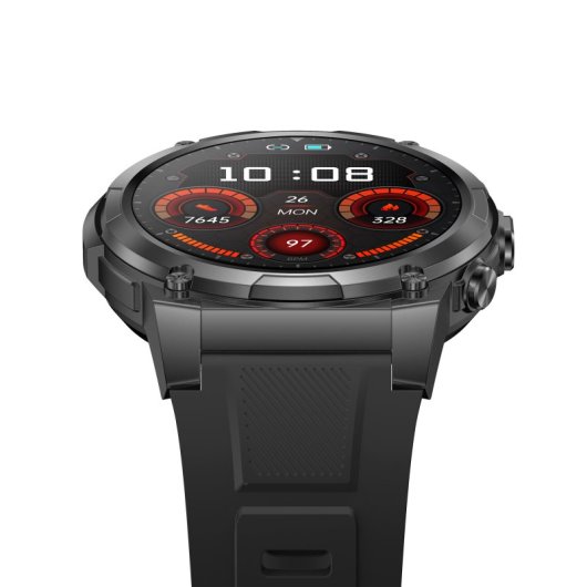 Ksix Explorer 2 Con Gps Doble Banda Smartwatch, Navegación Abc, 5atm, Amoled, Deportes Avanzados, 15 Días Batería, Negro