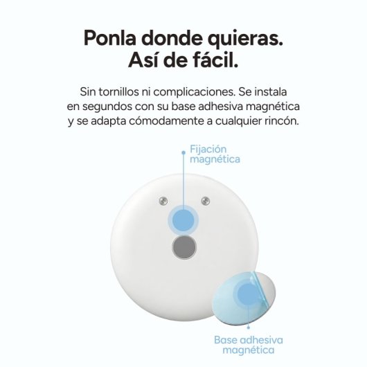 Ksix  Luz Led Sense Dot, Sensor De Movimiento, 40lm, 4000k, Batería De Litio 600mah, Recargable Usb-c, Sensor De Movimiento, 40lm, 4000k, Batería De Litio 600mah, Recargable Usb-c