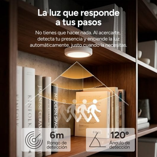 Lampada Ksix Sense Circle LED Sensore Movimento 90lm 3000K-6500K USB-C
