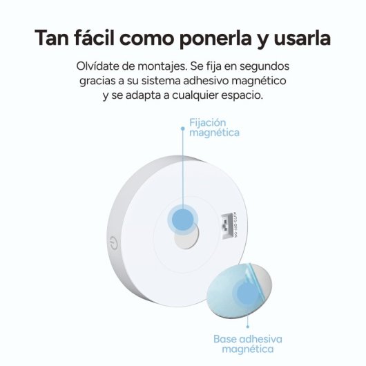 Lampada Ksix Sense Circle LED Sensore Movimento 90lm 3000K-6500K USB-C