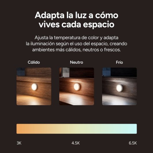 Lampada Ksix Sense Circle LED Sensore Movimento 90lm 3000K-6500K USB-C
