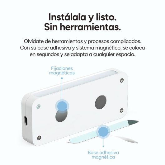 Ksix  Luz Led Sense Bar, Sensor De Movimiento, 50lm, Cct 3000k-6500k, Batería 1100mah Recargable Usb-c, Sensor De Movimiento, 50lm, Cct 3000k-6500k, Batería 1100mah Recargable Usb-c